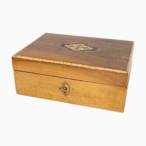 Art Nouveau Walnut Casket-WFJ-1056958