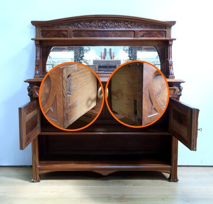 Art Nouveau Walnut Server, 1900-RVK-2024485