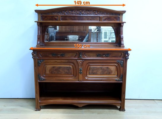 Art Nouveau Walnut Server, 1900-RVK-2024485