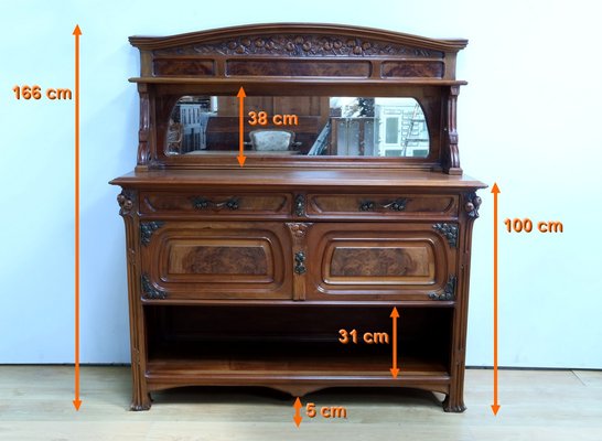 Art Nouveau Walnut Server, 1900-RVK-2024485