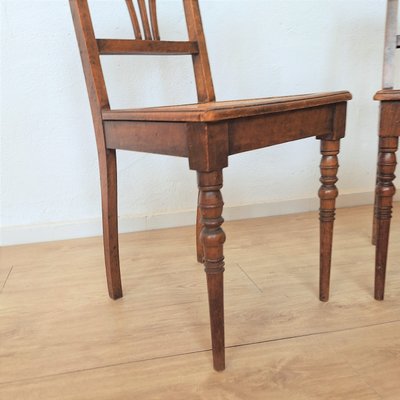 Art Nouveau Wooden Chairs with Rattan Weave, 1890s, Set of 2-WK-2020650