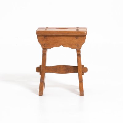 Art Nouveau Wooden Stool, 1920s-VT-786149