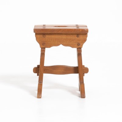 Art Nouveau Wooden Stool, 1920s-VT-786149