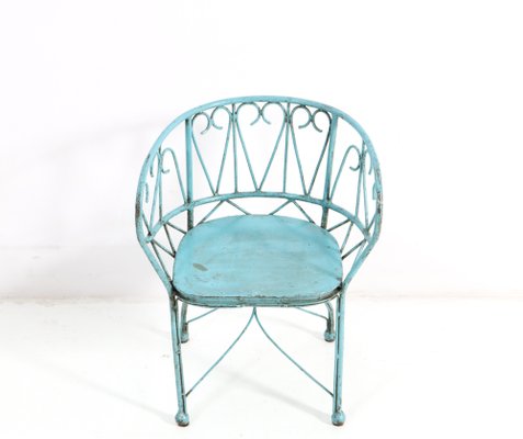 Art Nouveau Wrought Iron Childrens Armchair, France, 1900s-MY-1320199