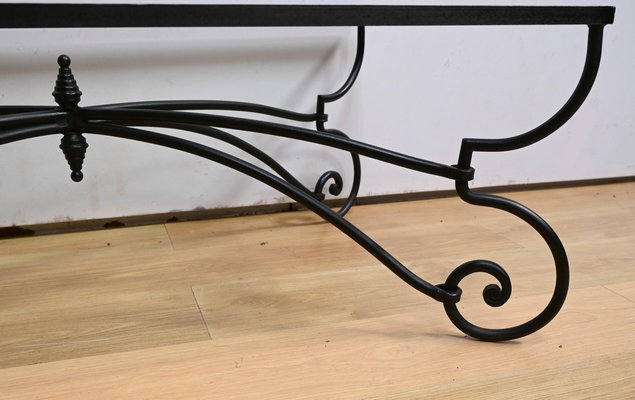 Art Nouveau Wrought Iron Coffee Table, 1940s-RVK-2034782