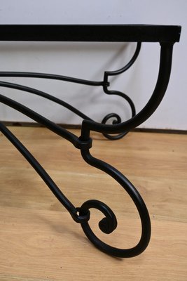 Art Nouveau Wrought Iron Coffee Table, 1940s-RVK-2034782