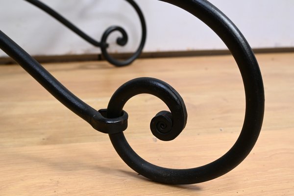 Art Nouveau Wrought Iron Coffee Table, 1940s-RVK-2034782