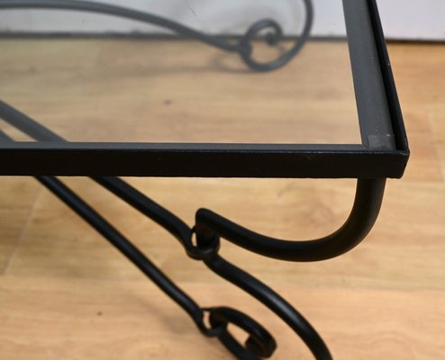 Art Nouveau Wrought Iron Coffee Table, 1940s-RVK-2034782