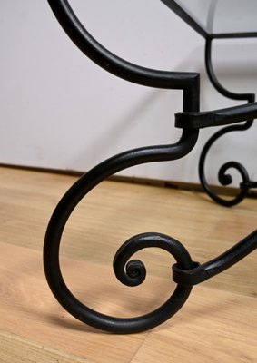 Art Nouveau Wrought Iron Coffee Table, 1940s-RVK-2034782