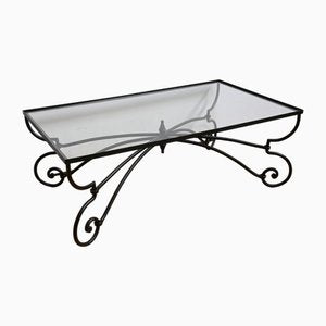 Art Nouveau Wrought Iron Coffee Table, 1940s-RVK-2034782