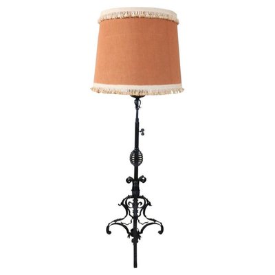 Art Nouveau Wrought Iron Floor Lamp, 1890s-DCO-1408195