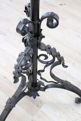 Art Nouveau Wrought Iron Floor Lamp, 1890s-DCO-1408195