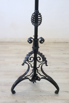 Art Nouveau Wrought Iron Floor Lamp, 1890s-DCO-1408195