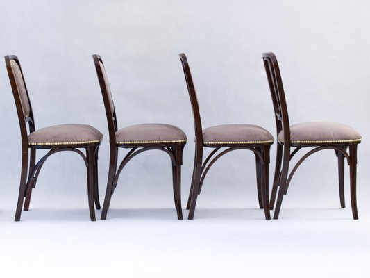 Art Noveau Bentwood Chairs from Thonet, 1905, Set of 4-YZB-1822529