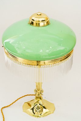 Art Noveau Table Lamp with Opal Glass Shade and Glass Sticks, Vienna, 1920s-SPD-1797974