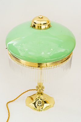 Art Noveau Table Lamp with Opal Glass Shade and Glass Sticks, Vienna, 1920s-SPD-1797974