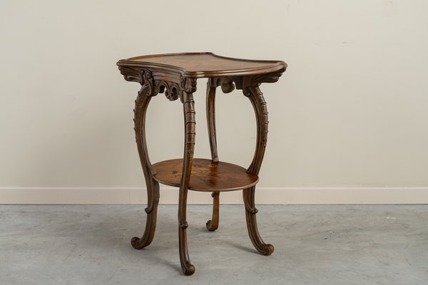 Art Noveau Tea Side Table in the style of Emile Galle, Early 20th Century-UJE-2020656