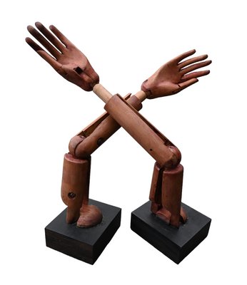 Articulated Arms of Wooden Mannequin, Set of 2-RIK-1770736