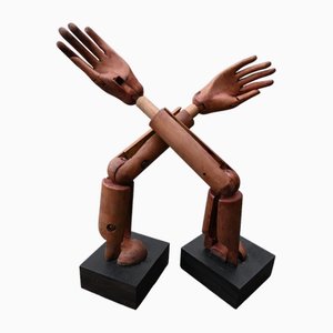 Articulated Arms of Wooden Mannequin, Set of 2-RIK-1770736