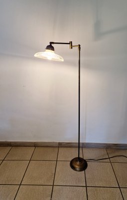 Articulated Brass Floor Lamp, 1970s-FAX-2020059