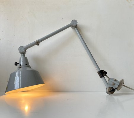 Articulated Grey Industrial Wall Sconce by Curt Fischer for Midgard, 1930s-LCR-1299716