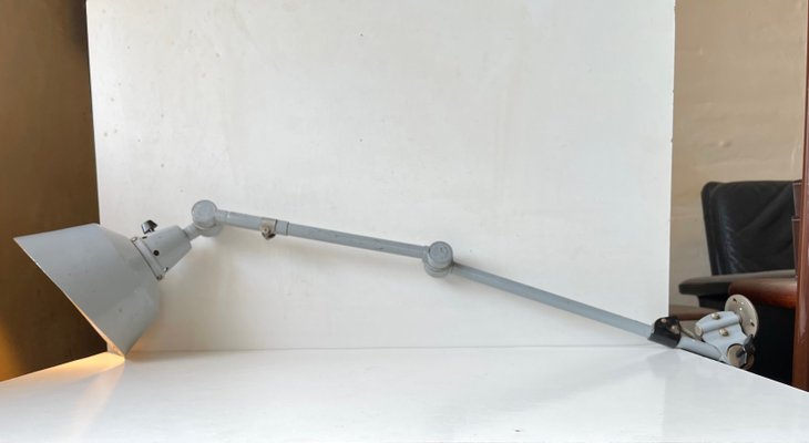 Articulated Grey Industrial Wall Sconce by Curt Fischer for Midgard, 1930s-LCR-1299716