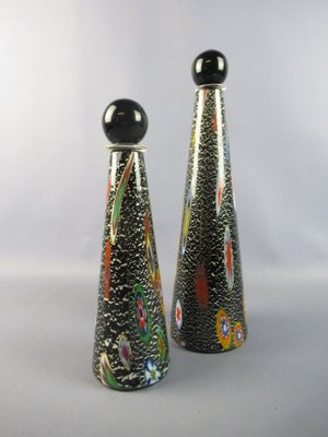 Artistic Bottles Murano Glass Sculptures from Michielotto, 1988, Set of 2-PWG-1770498