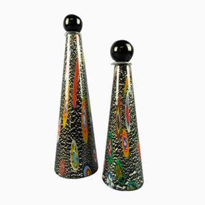 Artistic Bottles Murano Glass Sculptures from Michielotto, 1988, Set of 2-PWG-1770498