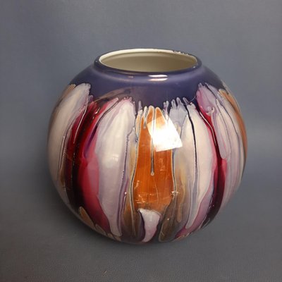 Artistic Multicolored Sphere Ceramic Vase from S.E.C, Italy, 1970-PWG-2041252