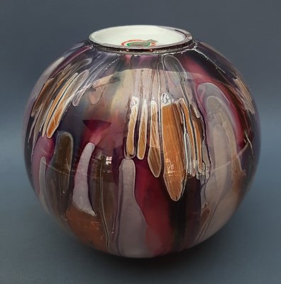 Artistic Multicolored Sphere Ceramic Vase from S.E.C, Italy, 1970-PWG-2041252