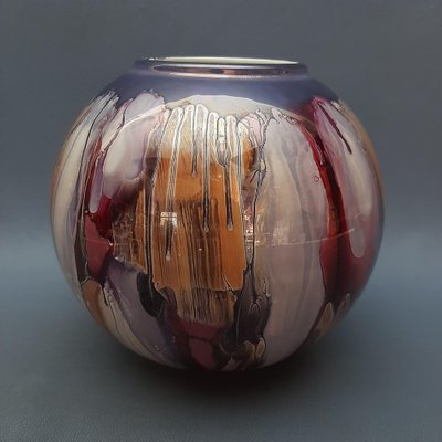 Artistic Multicolored Sphere Ceramic Vase from S.E.C, Italy, 1970-PWG-2041252