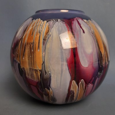 Artistic Multicolored Sphere Ceramic Vase from S.E.C, Italy, 1970-PWG-2041252