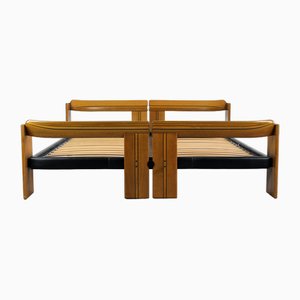 Artona Bed Frame in Walnut and Leather by Tobia & Afra Scarpa for Maxalto, 1970s-IVC-1746855