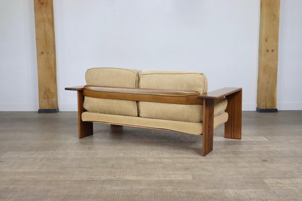 Artona Sofa in Elm and Linen by Afra & Tobia Scarpa, 1975-ZZP-1397979