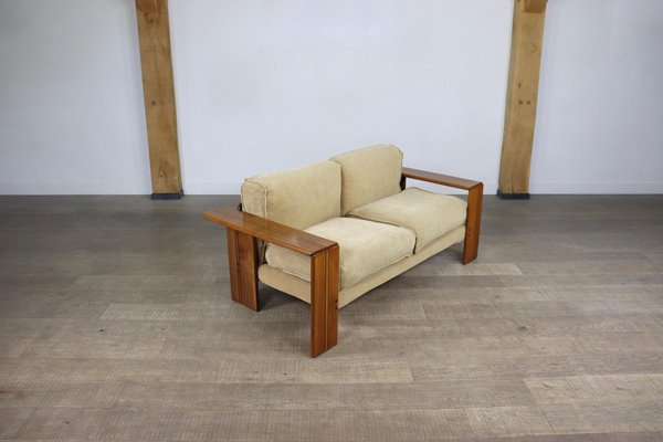 Artona Sofa in Elm and Linen by Afra & Tobia Scarpa, 1975-ZZP-1397979