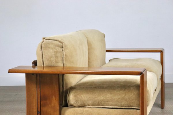 Artona Sofa in Elm and Linen by Afra & Tobia Scarpa, 1975-ZZP-1397979