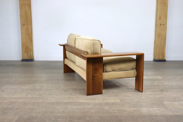 Artona Sofa in Elm and Linen by Afra & Tobia Scarpa, 1975-ZZP-1397979