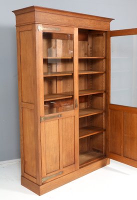 Arts & Crafts Art Nouveau Oak Bookcase, 1900s-MY-1804490