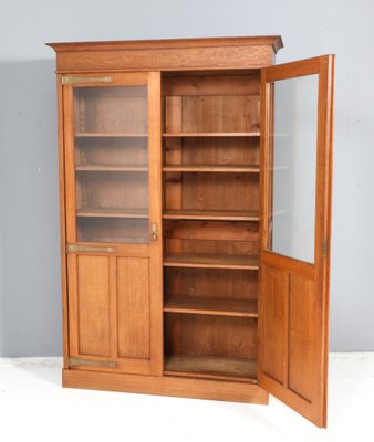 Arts & Crafts Art Nouveau Oak Bookcase, 1900s-MY-1804490