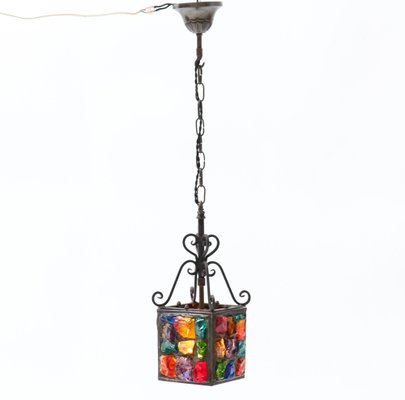 Arts & Crafts Art Nouveau Wrought Iron Lantern, 1900s-MY-989223