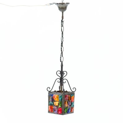 Arts & Crafts Art Nouveau Wrought Iron Lantern, 1900s-MY-989223