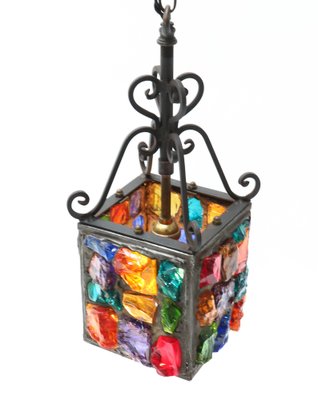 Arts & Crafts Art Nouveau Wrought Iron Lantern, 1900s-MY-989223