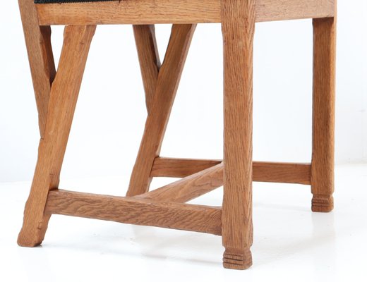 Arts & Crafts Chairs in Oak by Hendrik Petrus for the University of Leiden, Set of 12-MY-1229133