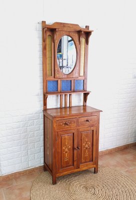 Arts & Crafts Hall Stand in Teak-FRB-1739744