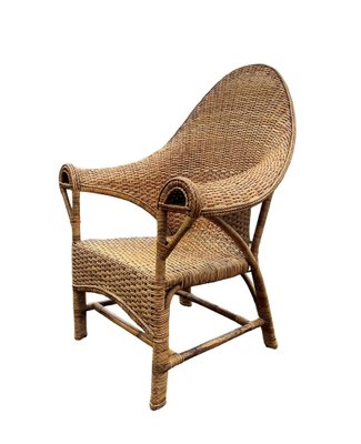 Arts & Crafts Wicker & Rattan Armchair from Dryad and Co, UK, 1920s-WZZ-1759480