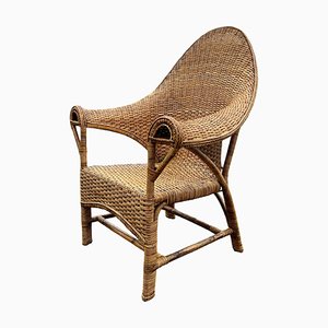 Arts & Crafts Wicker & Rattan Armchair from Dryad and Co, UK, 1920s-WZZ-1759480