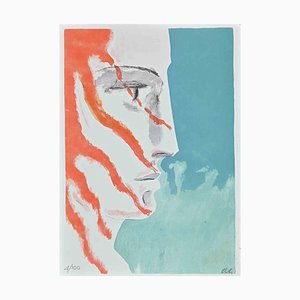 Arturo Carmassi, Red Hair Profile, Lithograph, 1973-ZCI-1788544