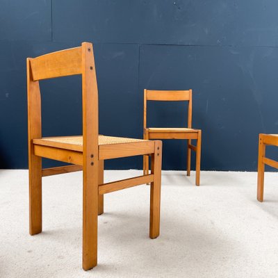 Ash and Cane Chairs, 1950, Set of 4-RB-1275881