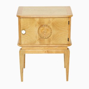 Ash Bedside Carved Table, 1940s-YJA-906467