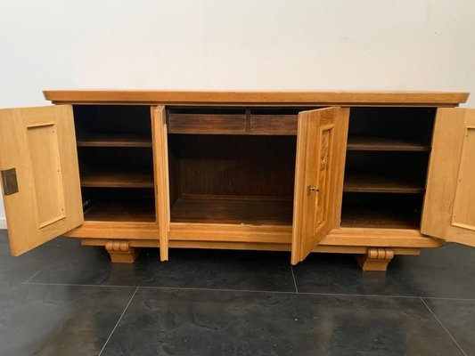 Ash Sideboard with Carved Panels, 1930s-IJR-853510